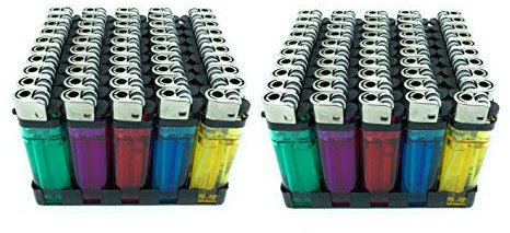 SLS SHOP 100 ACCENDINI Colori E Fantasie Assortiti Box da 50 Non Ricaricabili