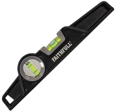 Faithfull FAISLHD250 Prestige Professional Aluminium Magnetic Scaffold Level 250 mm,Black