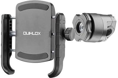 INTERPHONE - Soporte Universal para Smartphone (de 3.5 a 7.5) con Accesorio de Espejo o Barra Transversal, Sistema Modular QUIKLOX, Soporte para Celular de Moto, Accesorio de Liberación Rápida