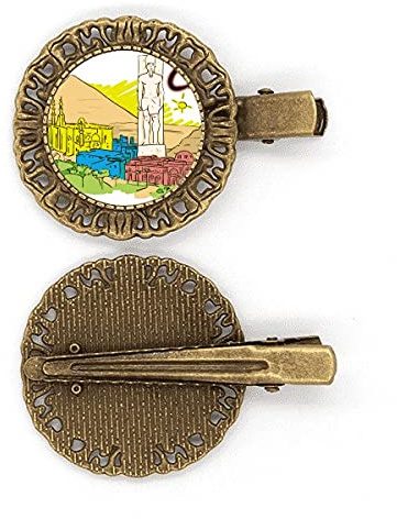 Antikes Ägypten Dekoratives Stadtmuster Haarnadel Haarschmuck Brosche Haarklammer Barrette