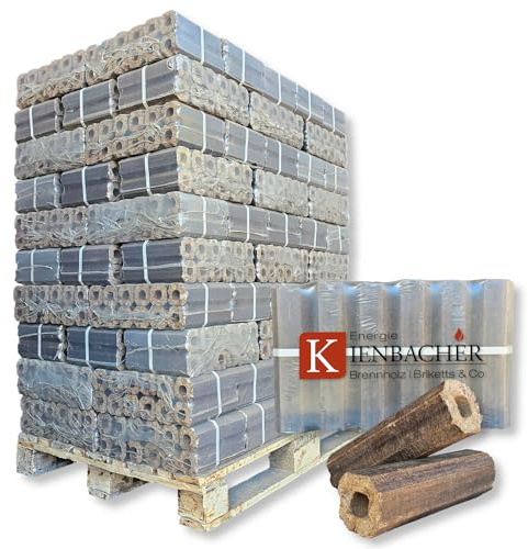 600kg Palette PiniKay Hartholzbriketts aus Reiner Buche- und Eiche Brenn Kamin Ofen Heiz Holz Gluthalter Gluthalter Premium Holzbriketts | Energie Kienbacher