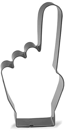 Keewah Foam Finger Cookie Cutter, 5.1 x 2.6 inch, Stainless Steel