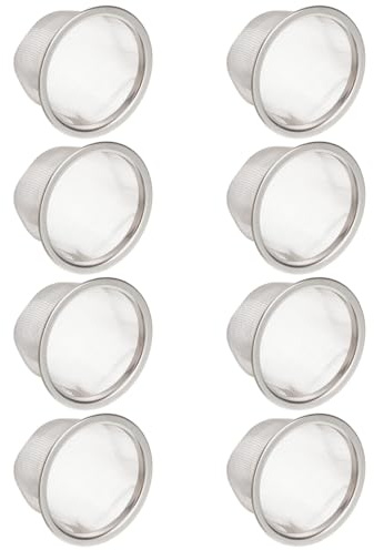Healeved Stainless Steel Tea Filter 8 Pack Tea Strainer for Teapot 2.56 Inch Loose Leaf Infuser Basket Reusable Mesh Insert for Herbs Spices and Home Brewing