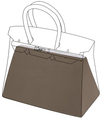 DGAZ Soie Coussin de Sac à Main Pour Sac à Main de Luxe Birkin 25/30/35/40, Organisateur de Sac à Main Soie, Femmes Organisateur de Sac à Main (BK35, Étoupe)