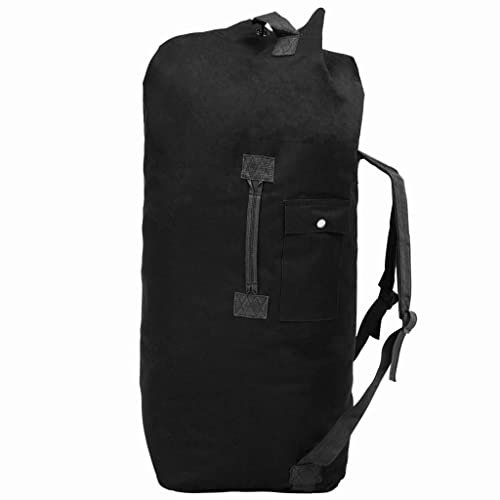 INLIFE Seesack Armee-Stil 85 L Schwarz,0.66kg,91387