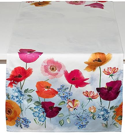 Pichler Tischdecke 130x130 cm Mohnblumen multicolor