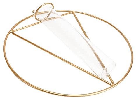Yardwe Goldene Wandmontage Glasvase Für Blumenarrangement Einzigartige Wohnvase Blumenflasche Für Heimdekoration Glas
