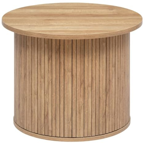 Atmosphera Interior Designer – Colva Couchtisch in Holzoptik – Beistelltisch für Schlafzimmer, Wohnzimmer, Büro – Durchmesser 60 cm x Höhe 45 cm