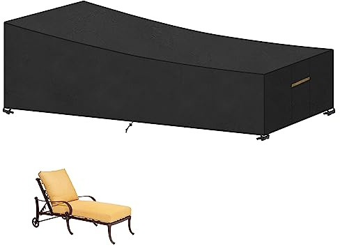 VANSHEIM Funda para Tumbona de Jardín Funda para Tumbona para Exteriores Funda Protectora Tumbona Exterior Funda Tumbona Jardin Impermeable para Tumbona de Jardín Anti-UV Tela Oxford 200x75x40/70cm