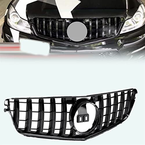 WMTCNC Kühlergrille W204 Für GTR Stil Für Mercedes Für Benz C-Klasse W204 C180 C200 C300 2008-2014 Schwarzer Grill Auto Frontstoßstange Grill