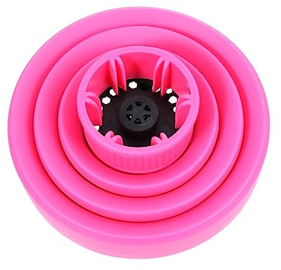 Ipetboom Faltbarer Silikon Haartrockner Diffusor 5–13,5cm Tragbar für Lockiges und Welliges Haar Reisehaartrockner Aufsatz Rosa