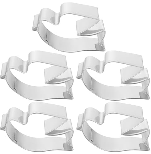 Holidyoyo Set 5 Stampini Per Biscotti in Acciaio Inossidabile a Forma Di Colomba Per Biscotti E Decorazioni Fondente Per Feste Autunnali E Occasioni Speciali