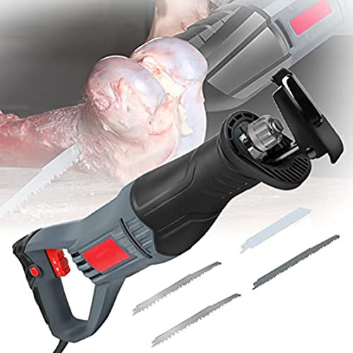 GYQSSD 700W/1400W Máquina De Sierra para Carne Y Huesos, Potente Sierra Recíproca, Sierra De Sable Eléctrica con Cable De Velocidad Variable, para Carne Congelada, Cerdo, Costillas De Pescado,750W