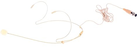 Hoement Headset XLR 3-polig Beiges Mikrofon, Kondensatormikrofon | Sprachverstärker, Gesangsmikrofon für Unterricht und Vorlesungen, Kunststoff, Tragbar und Faltbar
