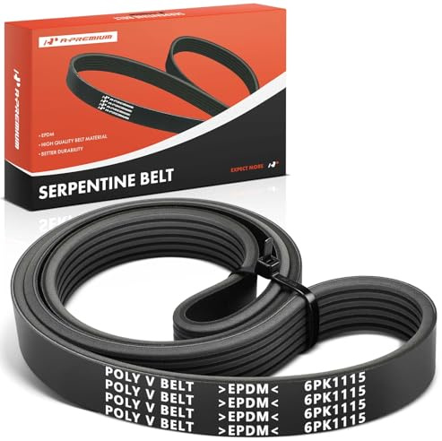 A-Premium 43.89 In Serpentine Drive Belt For Honda, Volkswagen, Audi & Freightliner Cars - Accord 1994-1997, Jetta, Passat, Tiguan, Beetle, CC, Eos, GTI, A3 Q3 TT Quattro, Columbia & More