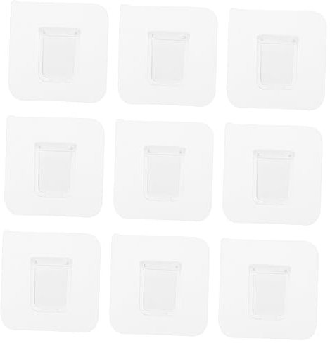 HOMSFOU Reinforced 12pcs Adhesive Shelf Support Brackets 7x7cm Sticky Shelf Pins for Closet Partition Fixing No-drill Storage Organizer