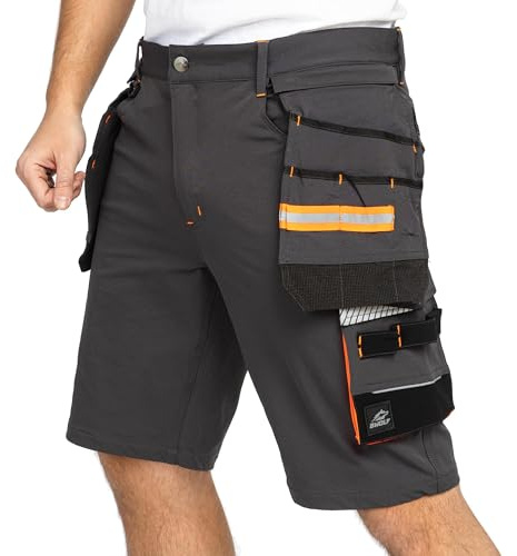 BWOLF Vector Kurze Arbeitshose Herren – Robuste & Flexible Arbeitsshorts aus 90 % Nylon, 10 % Elasthan – Leicht, Dehnbar, mit Taschen