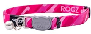 ROGZ Fusion Katzenhalsband mit Sicherheitsschnalle (Geo Pink)