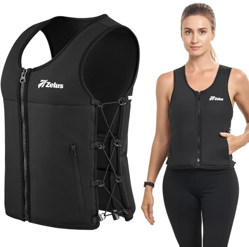 ZELUS Weighted Vest Woman, Adjustable Weighted Vest 1-10lb/ 1-15lb with Removable Z-Fit Soft Iron Weights, for Weight Loss Running Walking Rucking Strength Training, Reflective & Pocket Design