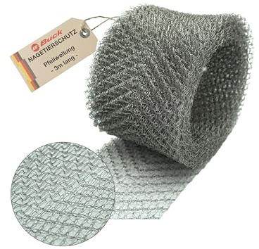 Nagetierschutz Drahtgitter Edelstahl 3 m × 9 cm – Gewelltes Doppelgeflecht | feinmaschiges Mäuse- & Wühlmausgitter | Rostfrei | Flexibel zuschneidbar
