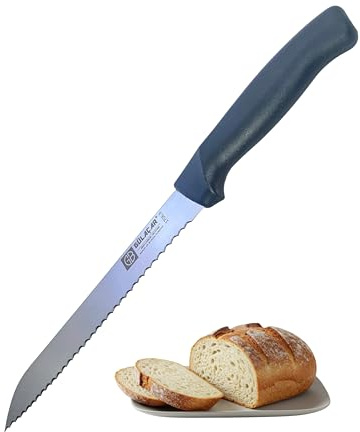 gulacar Bread Knife, Premium Serrated High Carbon German Stainless Steel Bread Knife for Sourdough, Baguette & Cake - 8 Inch Bread Slicer with Ergonomic Handle