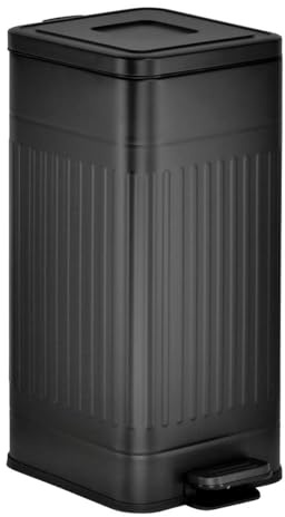 5five - poubelle nova avec pedale 30l noir 35x27x58 cm
