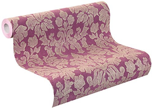 rasch Vlies-Tapete, Ornamente, Klassisches Muster, Pink, Belleville 441468, gold,
