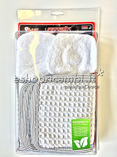 Polti - 4 large cloths and 6 adjustable cloths for steam cleaner [PAEU0217]