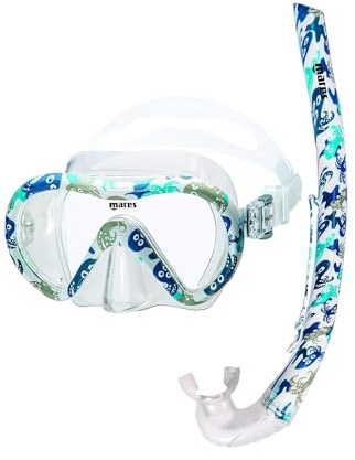 Mares 411774, Set Snorkel Unisex Niños, Octopus Clear, Talla Única