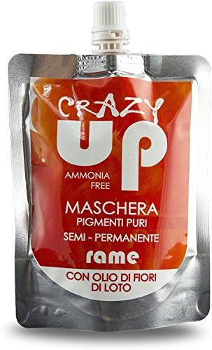 Crazy Up Maschera Colorante Senza Ammoniaca Semipermanente per Capelli - 200 ml (Rame)
