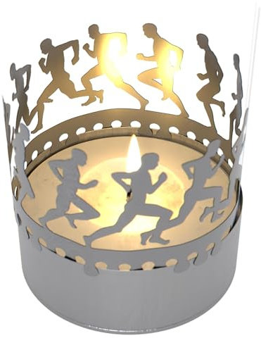 13gramm Running Trial Shadow Play Candle Attachment - Motif of Runner Silhouette for Beautiful Shadow Projection - Unique Gift for Fitness Enthusiasts