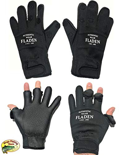 Fladen Fishing Split-Finger Neopren Angel Handschuhe - Thermo & Outdoor Anglerhandschuhe - Angeln (XL)
