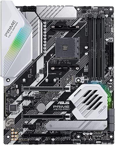 Asus Prime X570-Pro AM4 Zen 3 Ryzen 5000 & 3rd Gen Ryzen ATX Motherboard with PCIe Gen4, Dual M.2 HDMI, SATA 6GB/s USB 3.2 Gen 2 ATX Motherboard