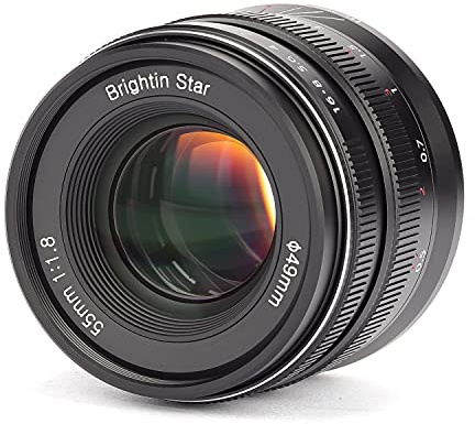 Brightin Star 55mm F1.8 Full Frame Manual Focus for Nikon Z Mount Mirrorless Cameras,MF Large Aperture Prime Standard Fixed Focal Lens, Fit for Z-6II, Z-7II, Z5, Z50, Z9, Z50, Z-FC, Z30(Black)