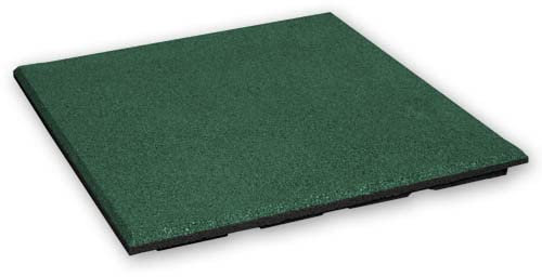 Dalles en caoutchouc 25 mm - 1 m2 (4 carreaux de 50 x 50 cm) - Vert