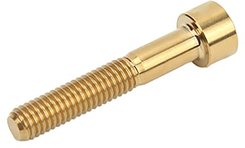 SPYMINNPOO Fahrradlenker-Vorbauschraube, M6 X 35 Mm Fahrradschraube, Rostfreie Titanlegierung, Fahrrad-Lenkervorbauschraube für Outdoor-Radfahren(Gold) Radfahren Fahrräder Und Ersatzteile