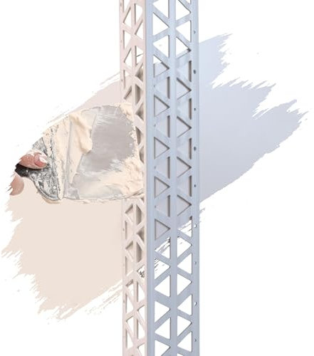 ProfileXXL PVC Eckwinkel, Eckprofil, Kantenschutz 2,5m Weiß 40 x 40 x 10mm Putzschienen aus hart PVC, für Innen- & Außenputz