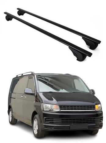 OMAC Dachträger für VW T5 T6 T6.1 Transporter Multivan Caravelle 2003-2024 | Abschließbar, bis 75 kg Traglast, Querträger, Grundträger
