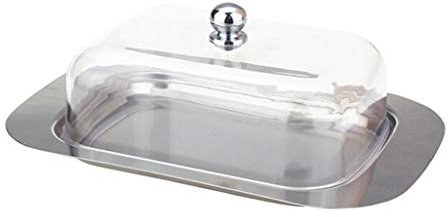 EXENXA Recipiente para Mantequilla Mantequera de Acero Inoxidable, Mantequera con Tapa fácil de sostener, Accesorio de Cocina Tradicional Mantequera (Color : B) (B), útil (B)