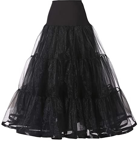 WOWBRIDAL Women's Ankle Length Petticoats Wedding Slips Plus Size Small