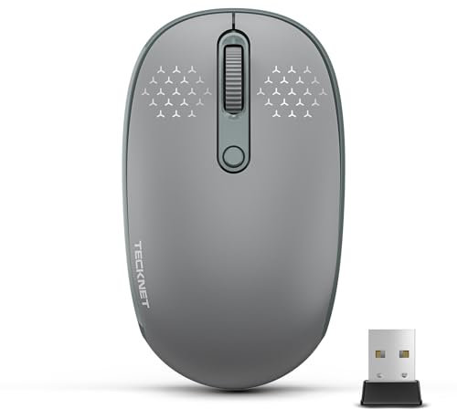 TECKNET Wireless Mouse for Laptop, 2.4GHz USB Mini Cordless Mouse Small Portable Computer Mouse, 1600 DPI,18 Months Battery Life, Compatible with PC, Mac, Laptop, Chromebook