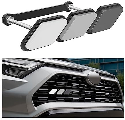 CGEAMDY Auto Kühlergrill Einsatz Trim, 3 Farben Kühlergrill Badge Grillemblem, Car Styling Zubehör Kühlergrill Badge Emblem Dekoration Logo für Car Truck Tag(Schwarz)