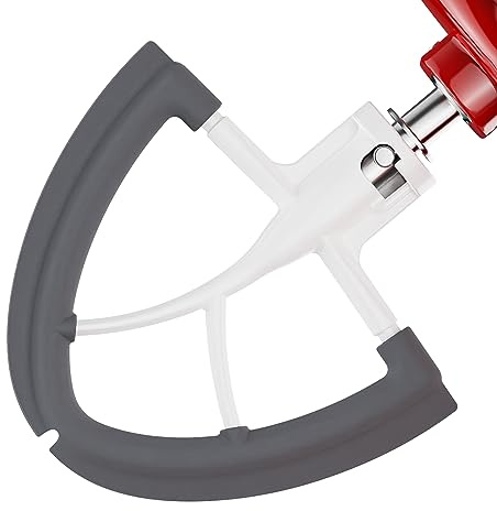 Flex Edge Beater for KitchenAid Mixer, 4.5/5 Quart Flat Paddle Beater Attachments for KitchenAid Mixer with Scraper by Coolcook