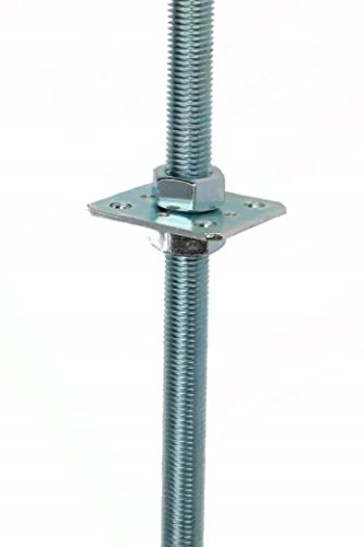 MiG-met - Pfostenträger höhenverstellbar - 80x500mm - Stelzlager höhenverstellbar - Winkel metall - Profil edelstahl - Stark und langlebig - Erdanker - Bodenhülse