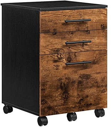 GRFIT Aktenschrank Aktenschrank mit 3 Schubladen, mobiler Sockel auf 5 Rollen, Schrank mit hängenden Aktenschubladen for das Home Office Büroschrank (Color : A)