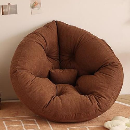 PPGE Home Hängendes Ei-stuhlkissen, Swing Chair Kissen, Dicke Stuhlkissen mit Rückenteil, Kissen für Hängeschaukel Outdoor, Garten, Terrasse (Nur Kissen)(Size:185x90cm,Color:Braun)
