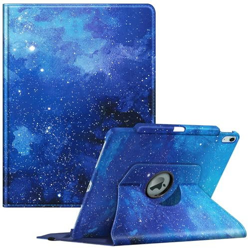 Fintie Case for iPad Air 13 Inch 2024 (Models: A2898/A2899/A2900) with Pencil Holder - Protective Cover with 360 Degree Rotating Stand and Auto Sleep/Wake Function, Starry Sky