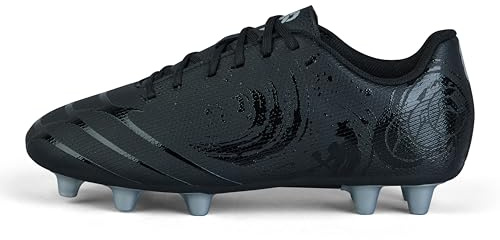 Canterbury Phoenix Genesis Team Stiefel für Unisex Kinder, Black/Silver Metallic, 33