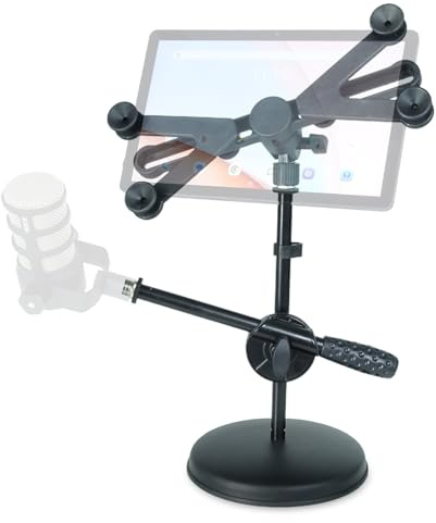 keepdrum MS031 Supporto per microfono da tavolo con supporto per tablet iPH02