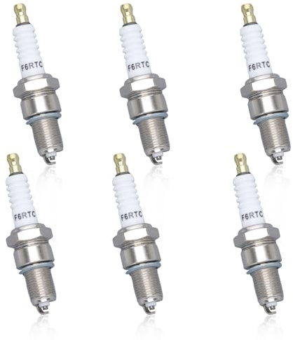 6 Stück Zündkerze für F6RTC, ADEFOL Zündkerze für RN9YC RN10YC RN11YC, Ersatz für BPR6ES, für MTD 951-10292 751-10292 Rasenmäher Schneefräsen Generator